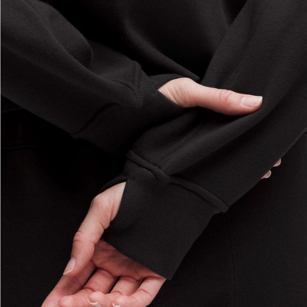 Lululemon Wordmark Scuba Oversized Pullover Black - Picture 2 of 7